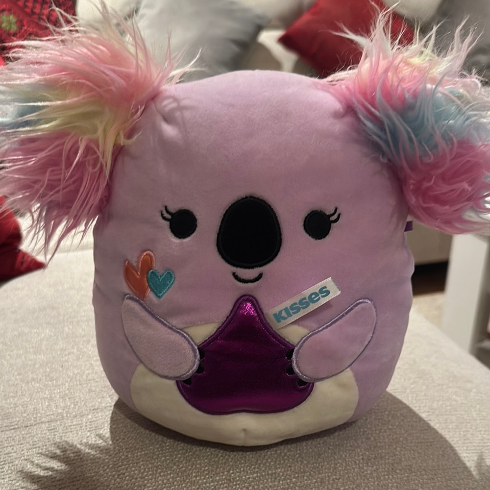 Kiss Purple and Pink Stuffed Koala with Fuzzy Ears